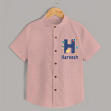 Soft Cotton Name Shirt | Designed Just for Your Baby - PEACH - 0 - 6 Months Old (Chest 23")