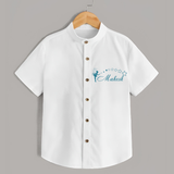 Designed for Me Shirt | Featuring Baby's Name in Every Thread - WHITE - 0 - 6 Months Old (Chest 23")