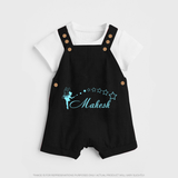 Designed for Me Dungaree Set | Featuring Baby's Name in Every Thread - BLACK - 0 - 5 Months Old (Chest 18")