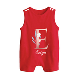 One of a Kind Romper Suit / Sleeveless Romper | Custom Name for Your Little Star - RED - 0 - 5 Months Old (Chest 18")