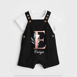 One of a Kind Dungaree Set | Custom Name for Your Little Star - BLACK - 0 - 5 Months Old (Chest 18")