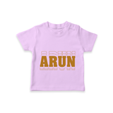 Crafted Just for You | Personalized Name T-Shirt Outfit - LILAC - 0-5 Months Old (Chest 17")