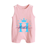 Baby's First Signature Romper Suit / Sleeveless Romper | Personalized and Picture Ready - BABY PINK - 0 - 5 Months Old (Chest 18")