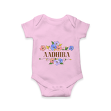 Say It with Style | Personalized Name Romper / Onesie - BABY PINK - New Born (Chest 14")