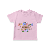 Say It with Style | Personalized Name T-Shirt - BABY PINK - 0-5 Months Old (Chest 17")