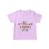 Say It with Style | Personalized Name T-Shirt - LILAC - 0-5 Months Old (Chest 17")
