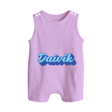 Your Name Here Romper Suit / Sleeveless Romper | A Soft Personalized Keepsake - LILAC - 0 - 5 Months Old (Chest 18")