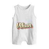 Make It Mine Romper Suit / Sleeveless Romper | Featuring Your Baby's Name - WHITE - 0 - 5 Months Old (Chest 18")