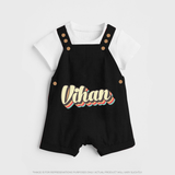 Make It Mine Dungaree Set | Featuring Your Baby's Name - BLACK - 0 - 5 Months Old (Chest 18")