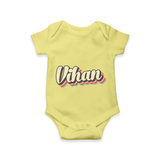 Make It Mine Romper / Onesie | Featuring Your Baby's Name - PASTEL YELLOW - New Born (Chest 14")