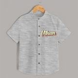 Make It Mine Shirt | Featuring Your Baby's Name - GREY - 0 - 6 Months Old (Chest 23")