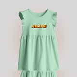 Adorable Name Baby Frock | The Perfect Personalized Baby Gift - MINT GREEN - 0 - 3 Months Old (Chest 17")