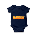 Adorable Name Romper / Onesie | The Perfect Personalized Baby Gift - NAVY BLUE - New Born (Chest 14")