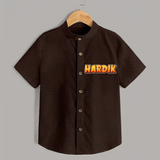 Adorable Name Shirt | The Perfect Personalized Baby Gift - CHOCOLATE BROWN - 0 - 6 Months Old (Chest 23")