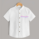 Personalized Name Shirt | Your Baby's Name in Every Stitch - WHITE - 0 - 6 Months Old (Chest 23")