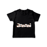 Custom Name T-Shirt | Make It Personal and Adorable - BLACK - 0-5 Months Old (Chest 17")