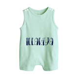 Name It and Wear It | Custom Romper Suit / Sleeveless Romper for Your Little One - MINT GREEN - 0 - 5 Months Old (Chest 18")