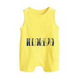 Name It and Wear It | Custom Romper Suit / Sleeveless Romper for Your Little One - PASTEL YELLOW - 0 - 5 Months Old (Chest 18")
