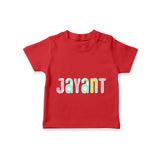 Unique as Me T-Shirt | Name Printed Baby T-Shirt - RED - 0-5 Months Old (Chest 17")