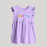 My First Name Baby Frock | Celebrate Baby's Name with Style - LILAC - 0 - 3 Months Old (Chest 17")