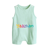 My First Name Romper Suit / Sleeveless Romper | Celebrate Baby's Name with Style - MINT GREEN - 0 - 5 Months Old (Chest 18")