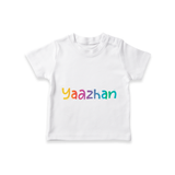 My First Name T-Shirt | Celebrate Baby's Name with Style - WHITE - 0-5 Months Old (Chest 17")
