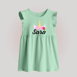 One and Only Baby Frock | Featuring Your Baby's Beautiful Name - MINT GREEN - 0 - 3 Months Old (Chest 17")