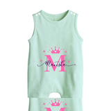 Just for Me | Custom Name Romper Suit / Sleeveless Romper to Treasure - MINT GREEN - 0 - 5 Months Old (Chest 18")