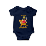 Navaratri Chandraghanta Romper - NAVY BLUE - New Born (Chest 14")