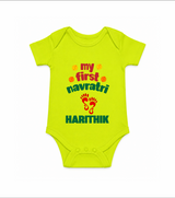 My First Navratri Footprint Personalized Romper