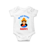 My First Navratri Devi Face Personalized Romper - WHITE - New Born (Chest 14")