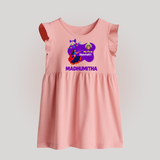 My First Navratri Garba Girl Personalized Baby Frock - BABY PINK - 0 - 3 Months Old (Chest 17")