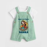 Choti Dandiya Queen Personalized Dungaree - MINT GREEN - 0 - 5 Months Old (Chest 18")