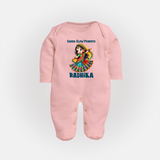 Choti Dandiya Queen Personalized Full Body Suit - BABY PINK - New Born (Chest 7.5")