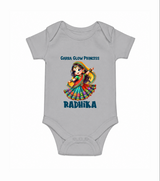 Choti Dandiya Queen Personalized Romper - GREY - New Born (Chest 14")