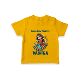 Choti Dandiya Queen Personalized T Shirt - CHROME YELLOW - 0-5 Months Old (Chest 17")
