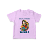 Choti Dandiya Queen Personalized T Shirt - LILAC - 0-5 Months Old (Chest 17")