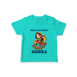 Choti Dandiya Queen Personalized T Shirt - TEAL - 0-5 Months Old (Chest 17")