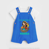 Choti Dandiya Queen Personalized Dungaree - COBALT BLUE - 0 - 5 Months Old (Chest 18")