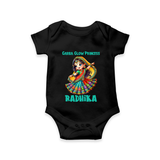 Choti Dandiya Queen Personalized Romper - BLACK - New Born (Chest 14")