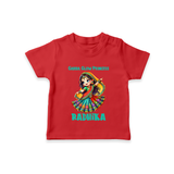 Choti Dandiya Queen Personalized T Shirt - RED - 0-5 Months Old (Chest 17")