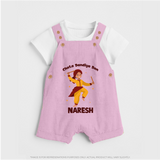 Garba Glow Princess Personalized Dungaree - BABY PINK - 0 - 5 Months Old (Chest 18")