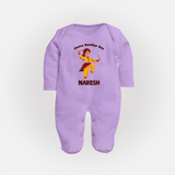 Garba Glow Princess Personalized Full Body Suit - LILAC - New Born (Chest 7.5")
