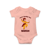 Garba Glow Princess Personalized Romper - PEACH - New Born (Chest 14")
