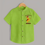 Little Dandiya Don Personalized Shirt - LIME GREEN - 0 - 6 Months Old (Chest 23")