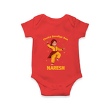 Garba Glow Princess Personalized Romper - RED - New Born (Chest 14")