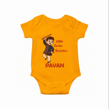 Chota Dandiya Don Personalized Romper - CHROME YELLOW - New Born (Chest 14")