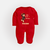 Chota Dandiya Don Personalized Full Body Suit - RED - New Born (Chest 7.5")