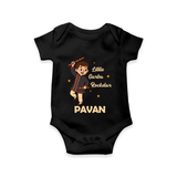 Chota Dandiya Don Personalized Romper - BLACK - New Born (Chest 14")
