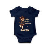 Chota Dandiya Don Personalized Romper - NAVY BLUE - New Born (Chest 14")